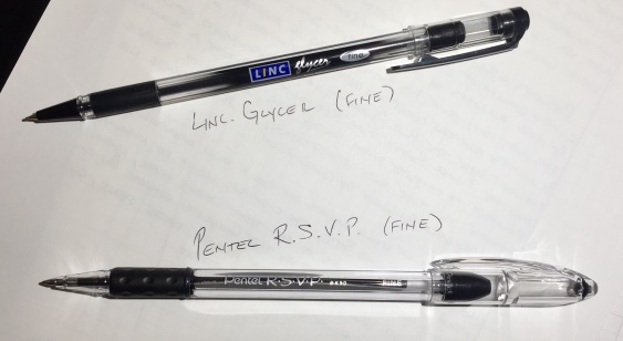 White Pen & Marker Comparison (2017 update) 