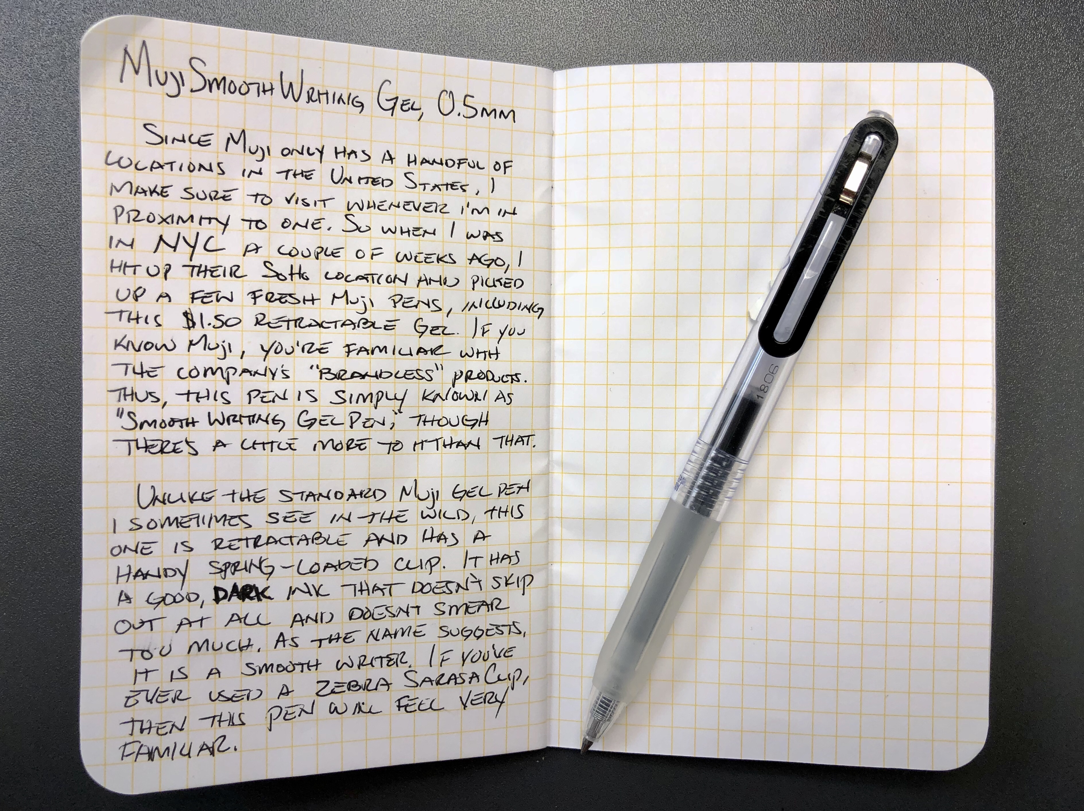 Review: Muji Smooth Writing, Gel Ink, 0.5mm – Pens and Junk