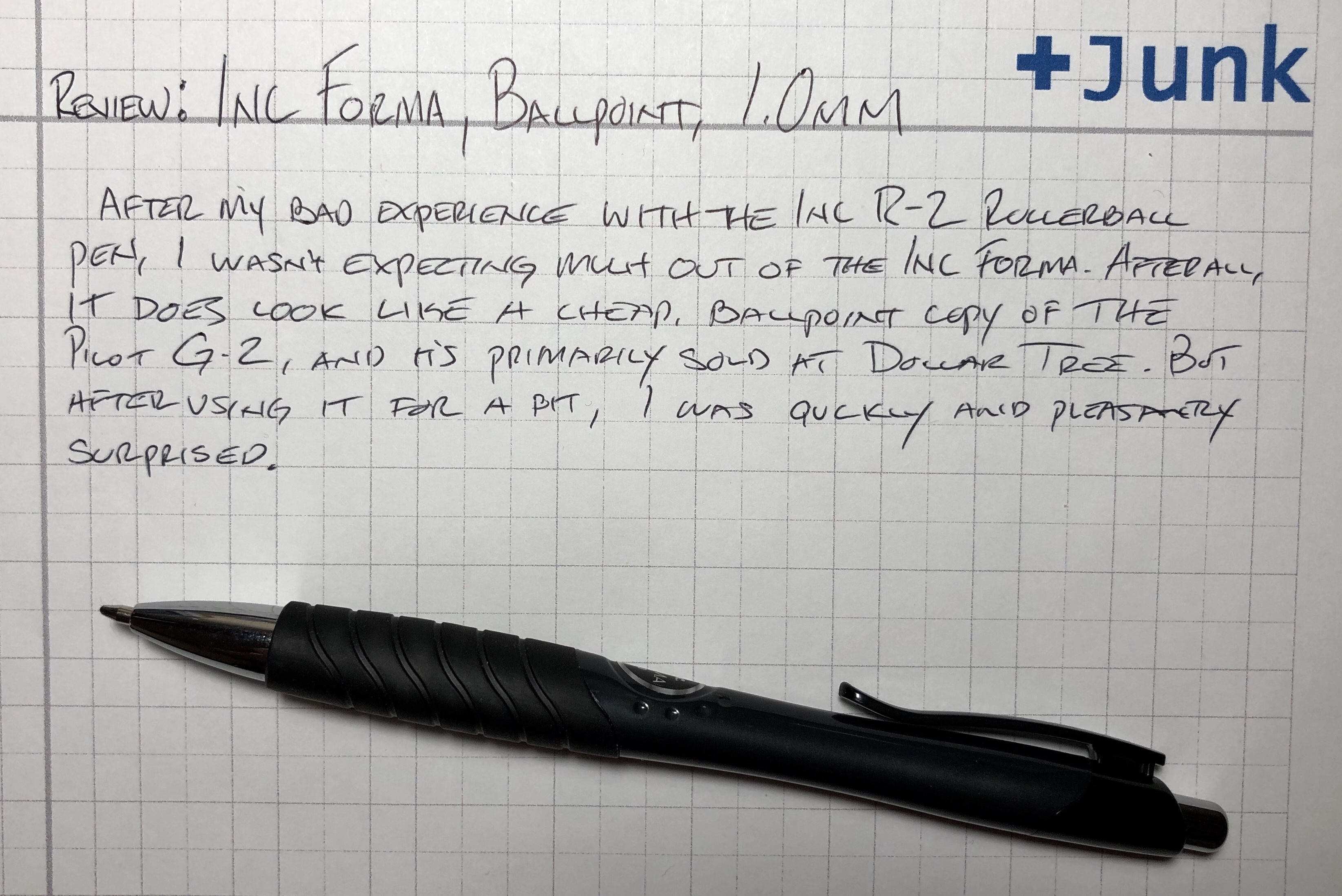 I-N-C Optimus 4 Felt Tip Fine Point Pens 2 Black/2 Blue - No Bleed Ink