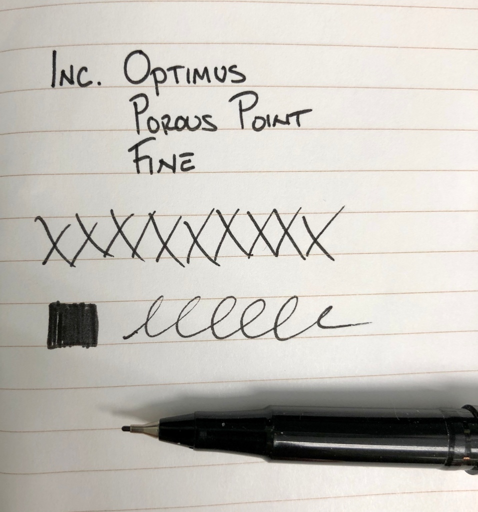 Review: Inc. Optimus, Porous Point, Fine – Pens and Junk